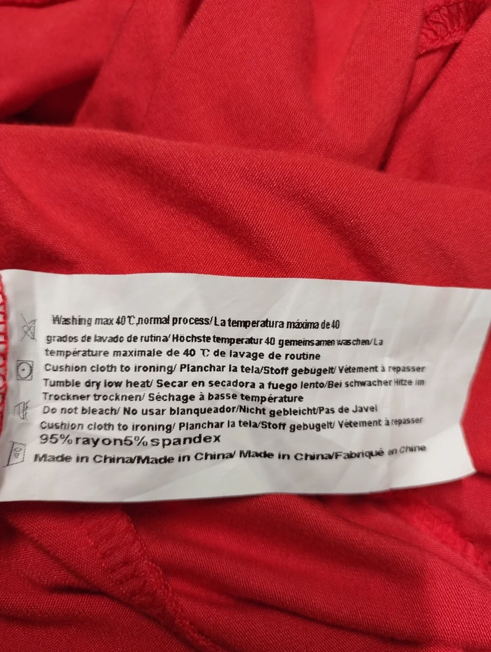 Zeagoo Red Open Front Cardigan Size L 3/4 Sleeve Hi-Low Hem Rayon Spandex NWOT